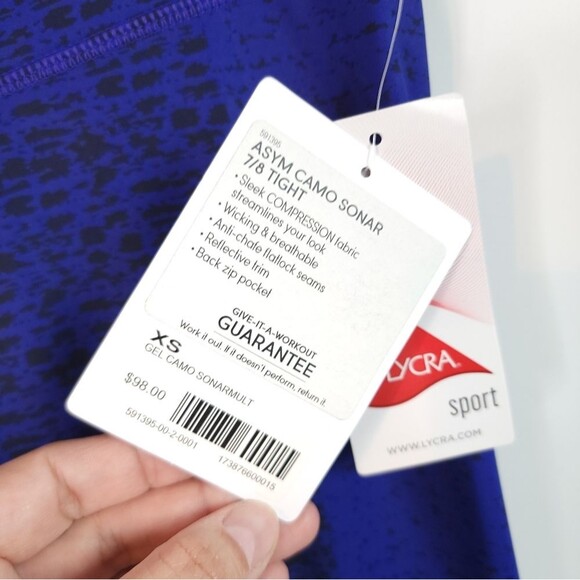 Athleta Leggings Camo 7/8 SonarTight Wicking Breathable Reflective NWT - Picture 10 of 10